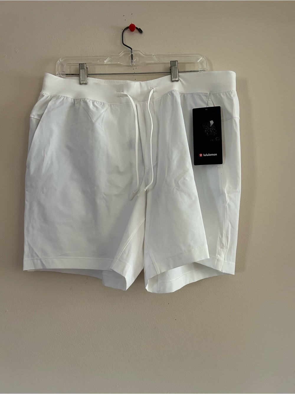 lululemon athletica Men’s White Performance Drawstring Shorts